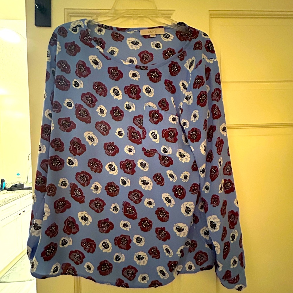 Loft silk shirt size medium